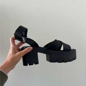 Black Platform Sandals